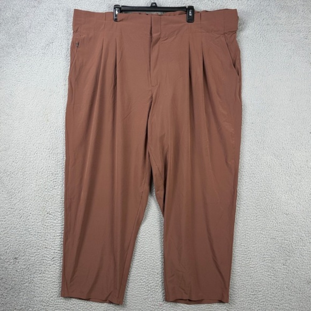 Athleta Skyline Pant II Women Travel Pants 26 Brown Tie Waist Stretch Casual NEW